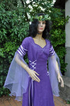 Robe elfique en lin violet