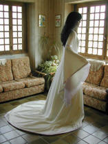 La robe de style mdival de Dame Christine, pour son mariage
