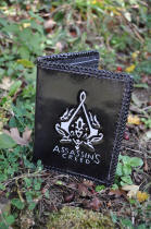 portefeuille en cuir, motif logo d'Assassin's creed